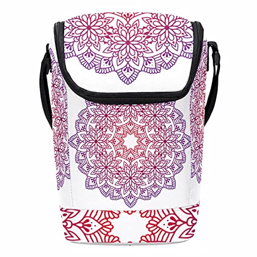Bolsa de almuerzo ligera lavable de mandala con forro isotérmico 2