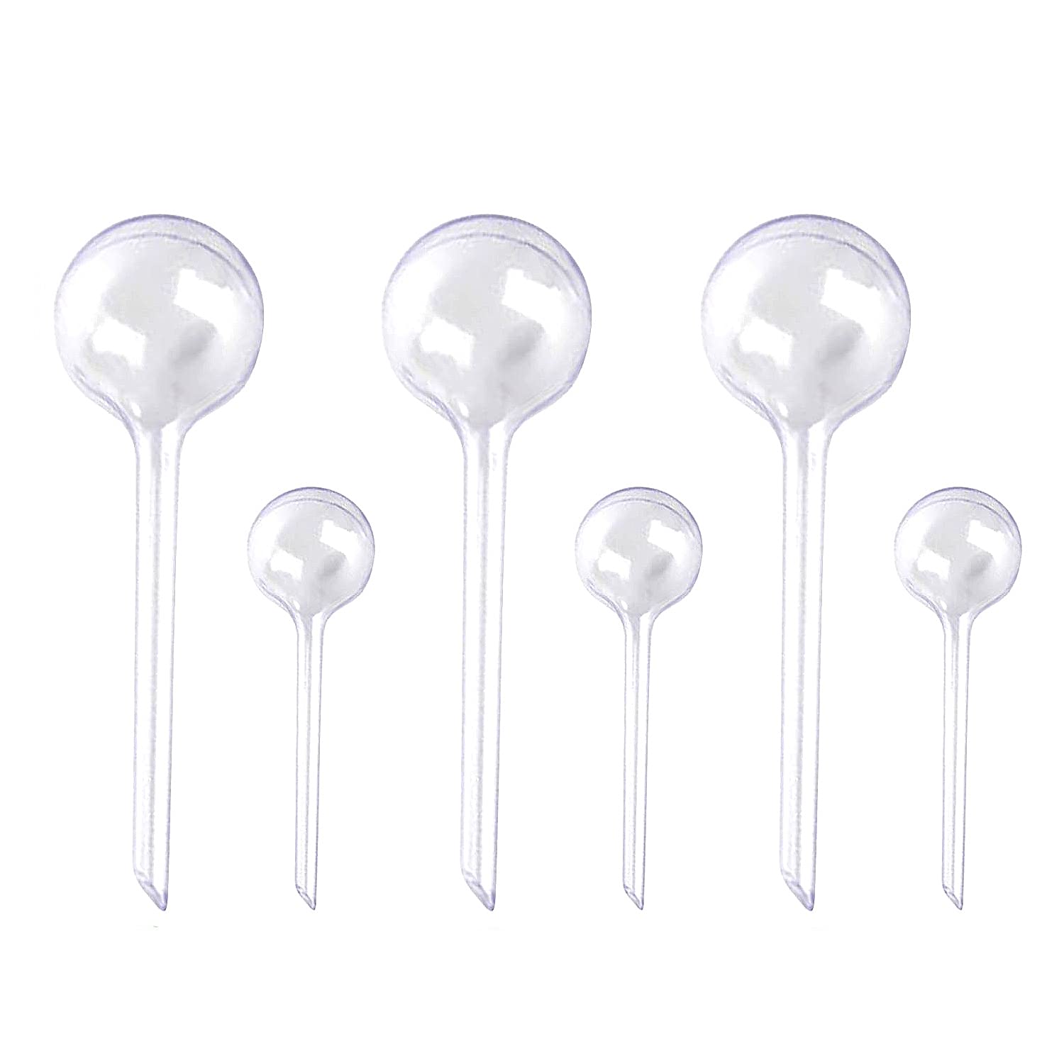 ytr 6 Pieces Plant Watering Bulbs,Plastic Self-Watering Globes Garden Water Device for Plant - White,a-01