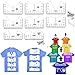 8 Stücke Führung PVC Transparente Lineale, T-Shirt Ausrichtungslineal, Schablonen-Lineal, T-Shirt Ausrichtung Werkzeuge, Transparente Lineal T-Shirt Anleitung Lineal, für Stoff Schneiden Designs