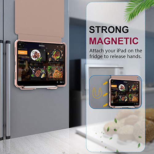 Dadanism Case For Ipad Pro 11 Inch 2020 2Nd Generation With Pencil Holder, Support Apple Pencil Wireless Charging [7 Magnetic Stand Angles] Shockproof Rugged Protective Cover,Auto Wake/Sleep,Rose Gold #TOP3