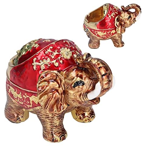Hapivida Hand-Coloured Elephant Sculpture Ornament Cover