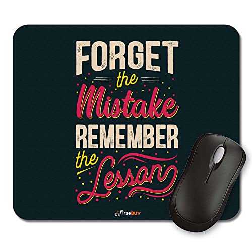Image of Rectangle Mouse Pad, Anti Slip Rubber Forget the Mistake Remember the Lessons Mousepads Desktops Gaming Mouse Mat Customized Designed for Home and Office, 8.6 X 7.08 Inches