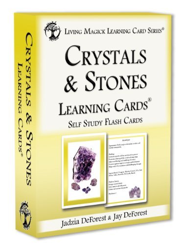Crystals & Stones Learning Cards - Living Magick Learning Card Series - Self Study Flash Cards