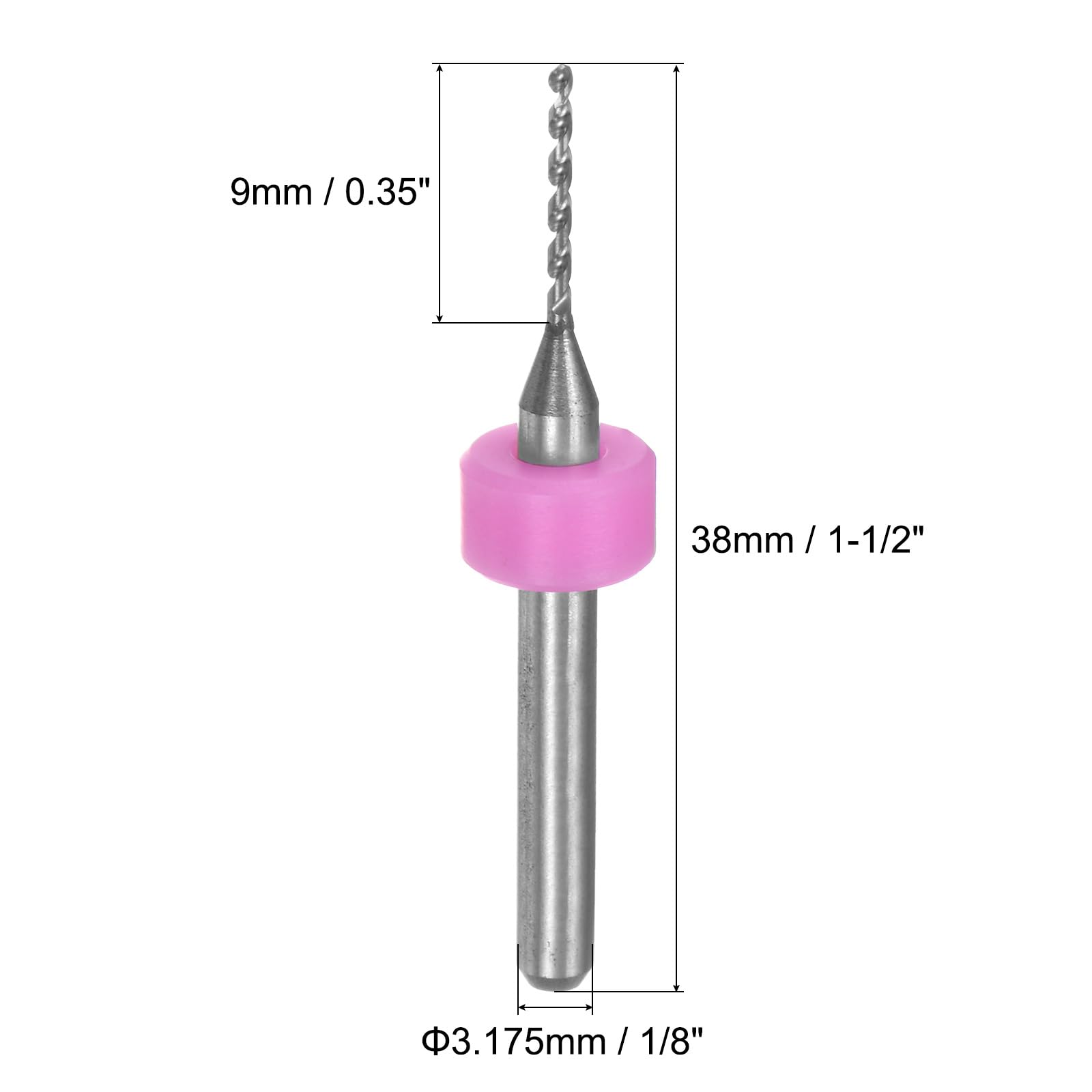 sourcing map Mikro-Leiterplatten-Bohrer-Set, 0,6 mm-1,5 mm Schaft, massives Wolframkarbid, CNC-Gravur, Druckleiterplattenbohrer, Drehwerkzeug, 10 Stück