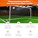 Vallerta Folding Soccer Goal (12'x6',10'x6',7'x5'), Portable, Light Weight, Steel Frame, Easy to Carry, Perfect for Solo/Team Practice Training