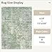 Soalmost Area Rug 6x9 Abstract Rugs for Living Room 6 x 9 Washable Rugs Green Non Slip Low Pile Rugs for Bedroom Dining Room Foldable Thin