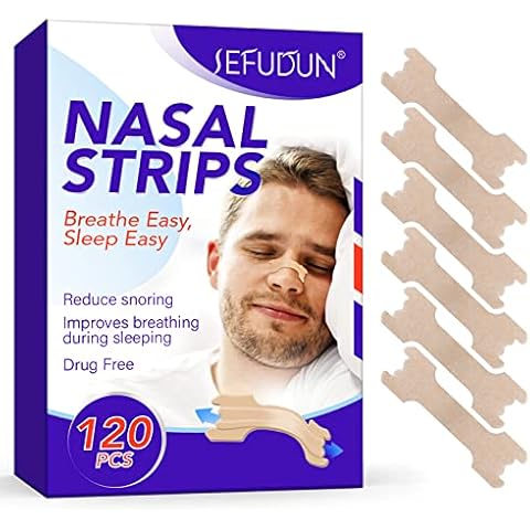 Nasal Strips, 120pcs Nose Strip to Stop Snoring, Less Congestion, Snoring Strips to Help You Breathe Through Your Nose, Anti Snore Nasal Strips for Snoring Cover