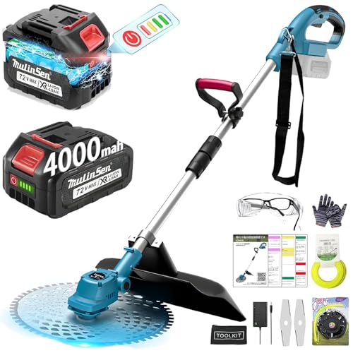 ICEHAIL 電動 草刈り機 充電式 ブラシレスモーター マキタ18V互換 刈込幅255mm...