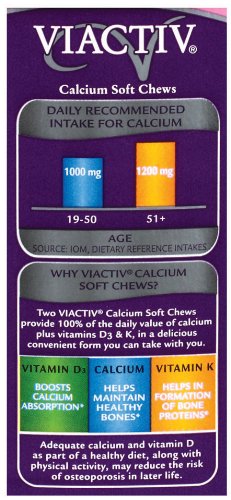 Viactiv, Calcium Dietary Supplement, Soft Chews Plus D Caramel, 100 Ct #TOP1