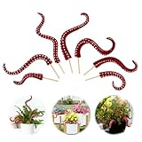 7pcs Octopus Tentacle Garden Stakes Decor, Sea Monster Tentacles Plant Stakes Accessories for Indoor Outdoor Potted Plants (Red)