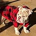 KOOLTAIL Plaid Dog Hoodie Pet Clothes Sweater with Hat and Pocket for Small Medium Large Size Dogs, Soft Winter Warm Dog Cold Weather Coat, Fleece Fall Dog Hooded Sweatshirt for Puppy Cats, Red L