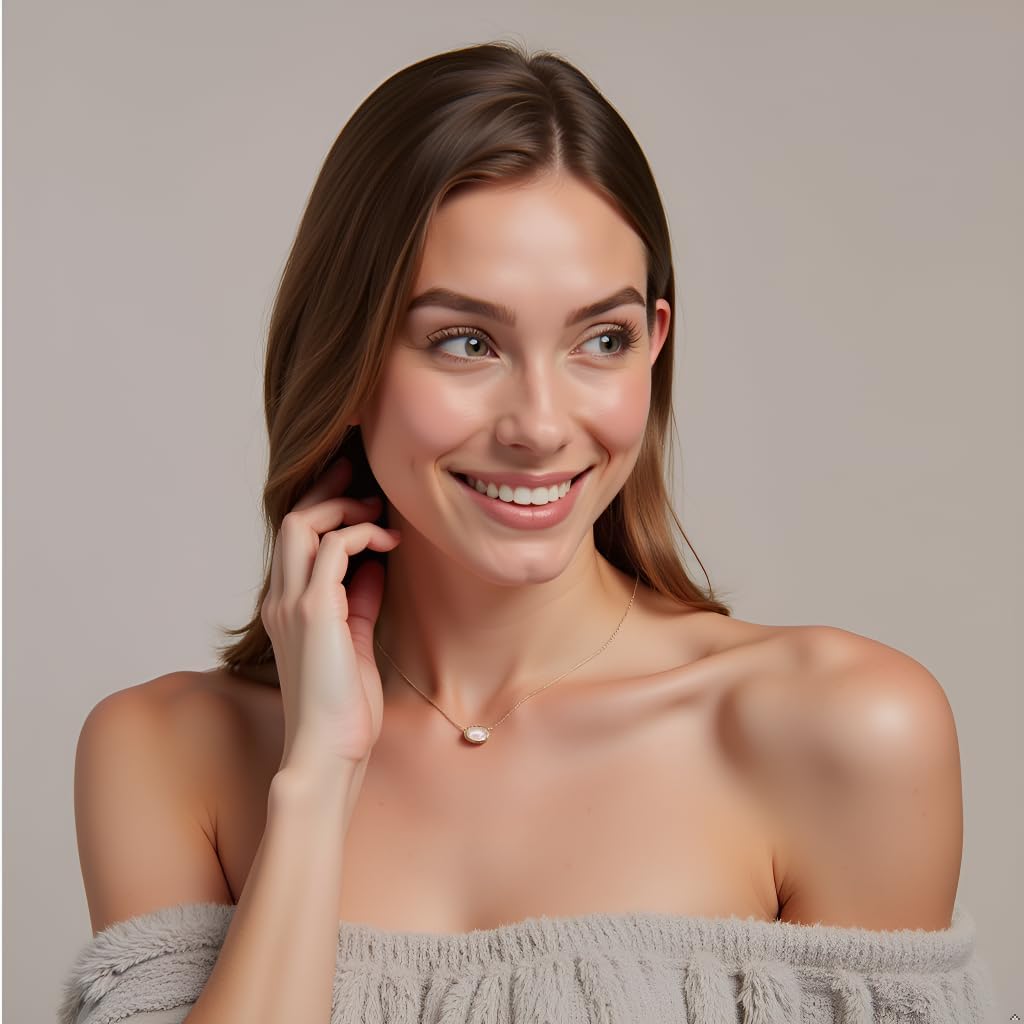 Pendant Necklace For Women,14K Gold Plated,Fashion Jewelry，Minimalist Style,Everyday Wear,Present For Someone,Non Tarnish - Image 5