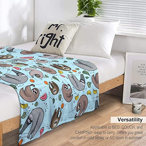 Sloth Blanket For Kids Boys Girls Baby Teen Sloth Gift, Super Soft Warm Blanket Lightweight Kids Throw Blanket Sloth Decor For Bedding Couch Sofa #TOP4