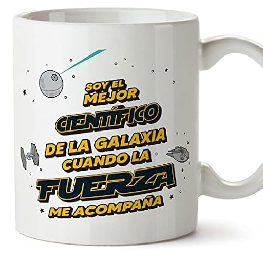 MUGFFINS Tazas para CIENTÍFICO hombre - En Español - Mejor de la Galaxia Cuando Fuerza me Acompaña - 11 oz / 330 ml - Regalo original y divertido | Ya disponible en tu tienda friki favorita! En mundofriki.es! MUGFFINS Tazas para CIENTÍFICO hombre - En Español - Mejor de la Galaxia Cuando Fuerza me Acompaña - 11 oz / 330 ml - Regalo original y divertido | Ya disponible en tu tienda friki favorita! En mundofriki.es!