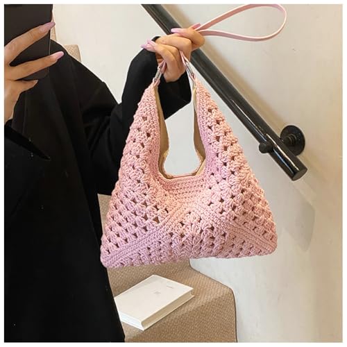 Bohemia Beach Bag Women Macrame Shoulder Tote Bags Crossbody Purse Underarm Travel Summer Knitted Handbag Hobo Bags 20252