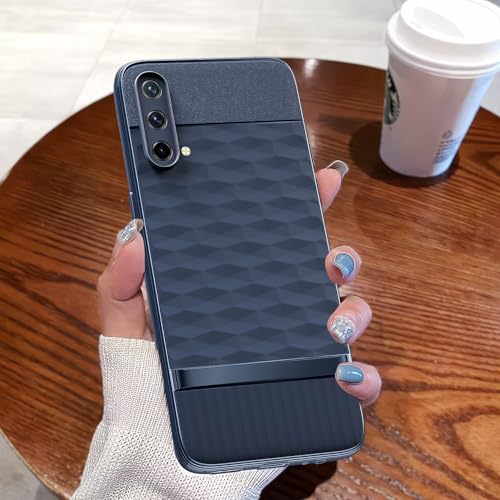 Image of Pikkme Back Cover for Oneplus Nord CE 5G Camera Protection 3D Hexa Cube Design Silicone Protective Bumper Case (Blue)