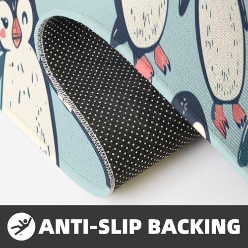 Tapetes lavables y acolchados de pingüino con base protectora antideslizante 6