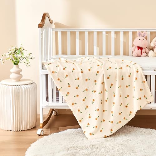 Lotus Karen Baby Blanket For Baby Girls And Boys Premium Flannel Soft Fabric Tulip Floral Ultra-Soft Texture For Your Baby’S Delicate Skin 30X40 thumb #2