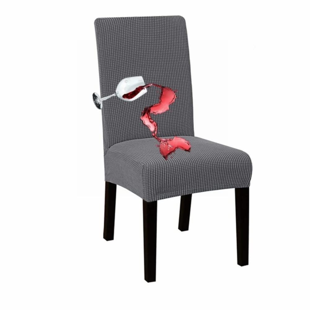 Housse imperméable salle à manger gris foncé lot de 6 grandes chaises dossier haut