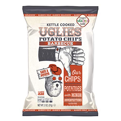 UGLIES 12 Pack Kettle Cooked Barbecue Potato Chips - Gluten Free, Kosher, Non-GMO