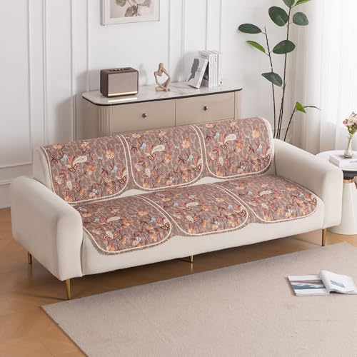 Image of HOKIPO HeavenHue Sofa Cover 3 Seater for Seat & Back, Vintage Bloom