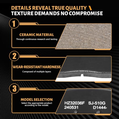 Image of D1444 Front Brake Pad Set Fit For Kia Optima 2014-2015 EX /SX, Optima 2011-2013 2.4L EX,Optima 2011-2015 LX,Optima 2011-2012 Hybrid,For Hyundai Sonata 2011-2014,Sonata 2015 Hybrid Limited
