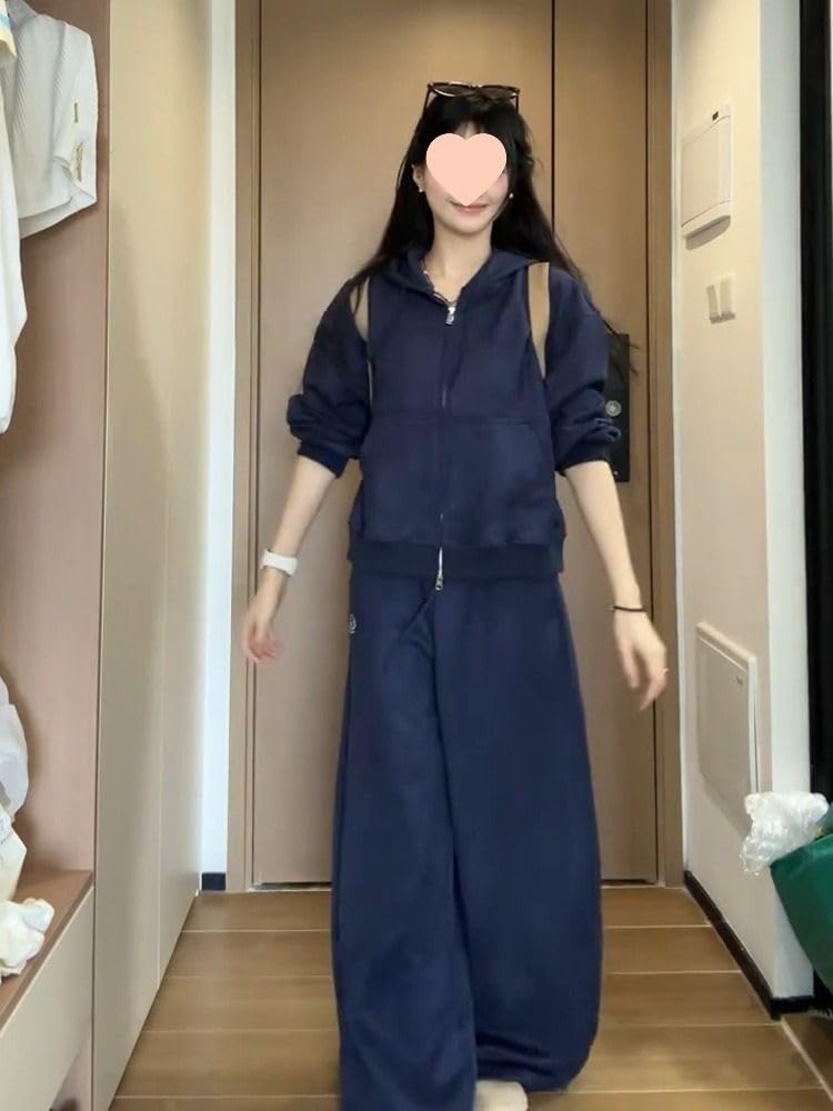 Ensemble 2 pièces sport décontracté pour femme, sweat à capuche et pantalon