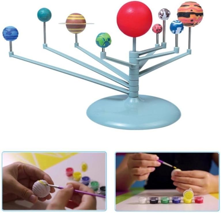 Hobialem Güneş Sistemi Modeli, Gezegen Sistemi, Boya, Fırça, Eğitici Maket, Deney Seti, Plastik