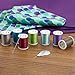 SINGER Polyester Sewing Thread Set - 30 Assorted Colors, 50 Yards per Mini Thread Spool, Sewing Kit Includes 5 Large Eye Hand Needles, 1 Needle Threader, Suitable for Hand and Machine Sewing