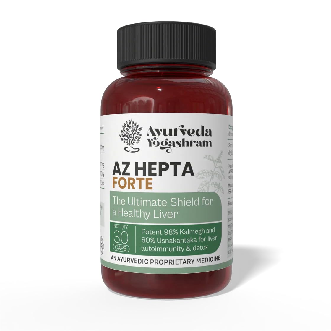 Ayurveda Yogashram AZ Hepta Fort Liver Detox Supplement | Ayurvedic Liver Care & Fatty Liver Support | 30 Veg Capsules-image-21