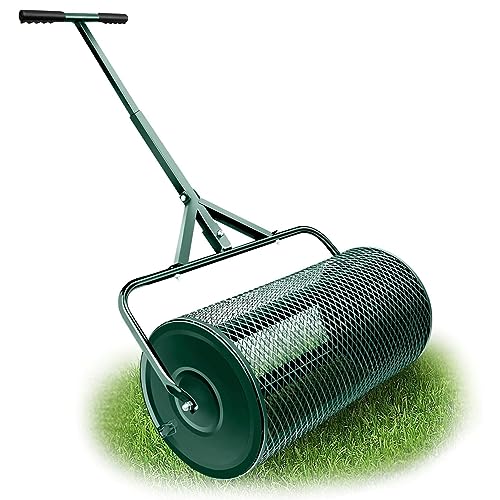 Esparcidor de compost, mango ajustable en forma de T, herramienta ligera y duradera para plantar y sembrar césped y jardín
