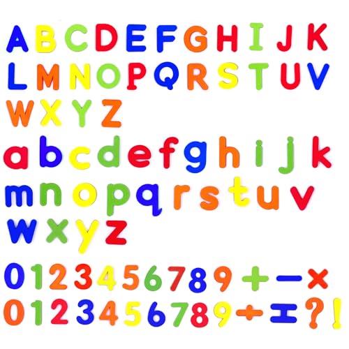 GEU - 79 Pieces Magnetic Fridge Letters Numbers Symbols Set Magnet Toys Children Educational ABC Alphabet Kids Magnetic Alphabet for Fridge Refrigerator Magnets Educational Toys for Preschooler Baby Toddler