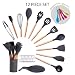 Produktbild Silikon Kochgeschirr Set Silikon-Küchenutensilien-Set, 11 Kochutensilien + Messlöffel-Set + Platzmatte + Utensilien-Set Halter BoMo&Co. Küchenutensilien-Set, Grün Night Grey