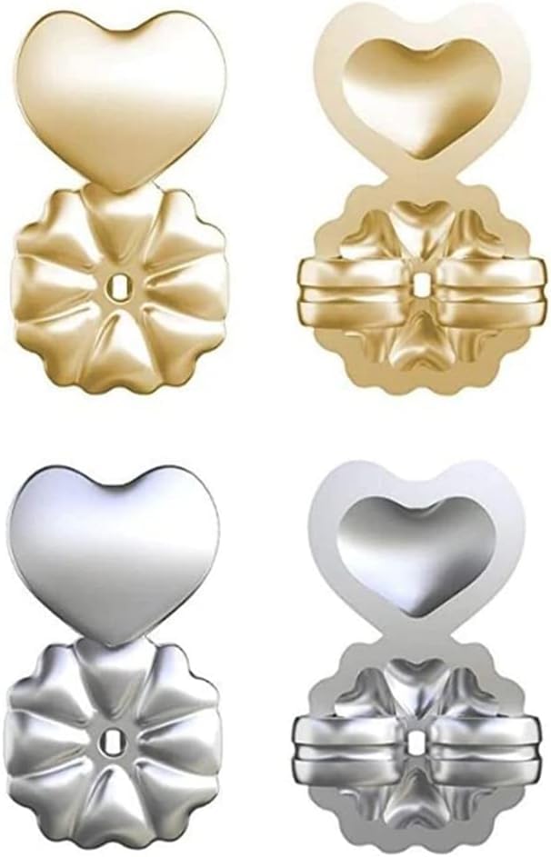 Clefairy Earring Lifters Backs, Earring Backs for Droopy Ears, Adjustable Hypoallergenic Large Earring Lifters for Heavy Earring, Heavy Earring Support Backs (2 Pairs)