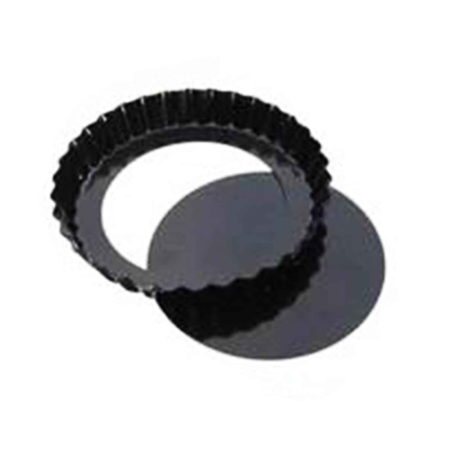 CAKE DECOR - Non-Stick Pie Tart Mould - 5.5 inch Round, Black - Durable, Easy Release, Dishwasher Safe - for Mini Tarts, Pies, Quiches, Cheesecakes - Microwave Safe