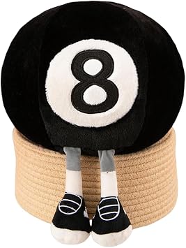 13 inch Billiards Plush Toy Pillow Soft, Round Black 8-Ball Cushion, Soft Plush Cushion for Home and Pool Table Decoration, Perfect 8-Ball Pillow Gift for Billiard Lovers Billiards