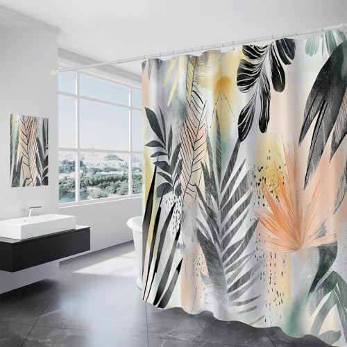 Rideau de bain séchage rapide lavable en polyester contre l'humidité constante - 3