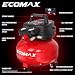 ECOMAX Air Compressor 6 Gallon 175 PSI Pancake Portable Oil-free Tank with 10 PCS Accessories Kit