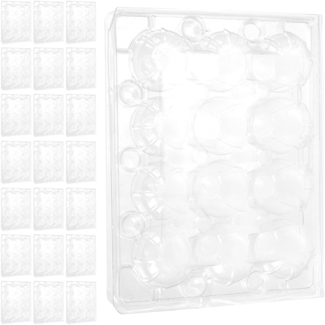 60pcs Quail Egg Cartons with 12 Grids Plastic Egg Tray for Refrigerator Storage Suitable for Kitchen and Food Industry Use