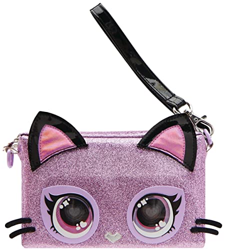 Purse Pets Clutch Purdy Purrfect Kätzchen - Kindertasche und Spielzeug in einem, Wird mit leuchtenden Augen in Regenbogenfarben lebendig, für Kinder ab 4 Jahren