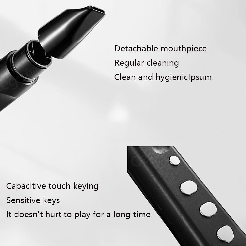 Strumento a fiato digitale sassofono strumento elettronico Sassofono elettrico Blowpipe elettrico, 36 toni (nero)