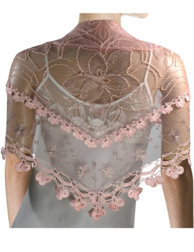 Dahlia Women's Evening Triangle Scarf - Stylish Embroidered Design4