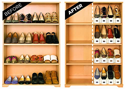 Shoe Slotz Space-Saving Storage Units In Ivory | As Seen On Tv | No Assembly Required | Limited Edition Price Club Value Pack, 10 Piece Set #TOP3