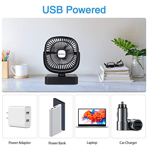 Brigenius Camping Fan Led Lantern, Portable Mini Desk Fan Usb Rechargeable 4400Mah Battery Operated Fan With Hook, 3 Speeds Personal Silent Tent Fan For Camping, Home & Office #TOP6
