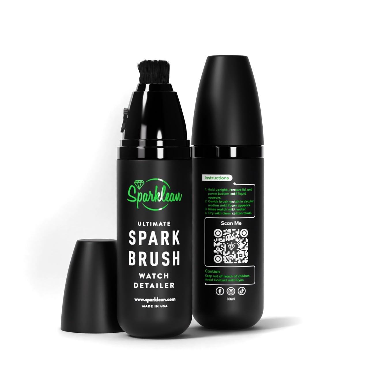 SparkBrush Watch Cleaner Kit - Ultimate Watch Cleaning Brush with Ultra-Fine Bristles - Watch Polishing Kit for All Metals - Premium Watch Cleaning Kit to Remove Dirt & Grime on Watches