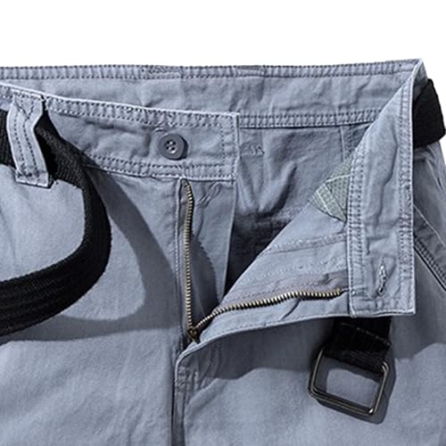 Short cargo multi-poches en sergé de coton résistant style militaire