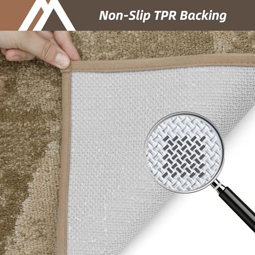 COSY HOMEER Entryway Rugs Doormat 36"x60", Non-Slip Absorbent Polyester, Washable Rugs for Front Door, Dirty Paws & High Traffic Areas, Beige — view 4