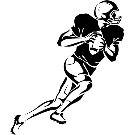 Amazon Com Home Find Football Player Silhouette Mural A Player With Ball Football Wall Sticker Rugby Wall Decal Sport Theme Wall Arts Peel And Stick For Kids Room Baby Boys Bedroom 23 2 Inches