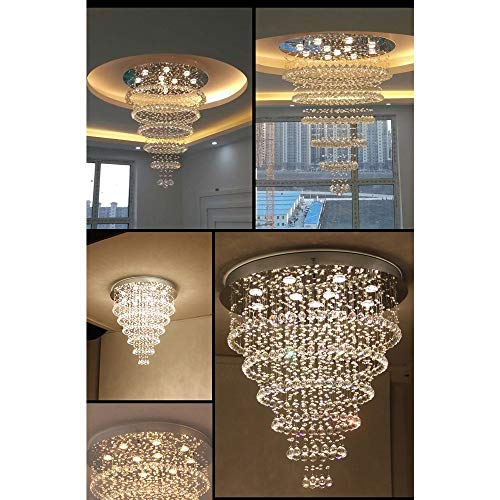 Suspensions de hall d'escalier en cristal LED pour un éclairage architectural - 2