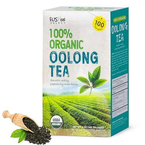Fusion Select Organic Oolong Tea Bags - Smooth, Mildly Sweet Flav...